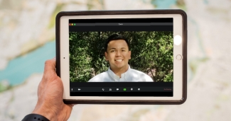 Luis Retta, Health Network Associate, on a virtual call