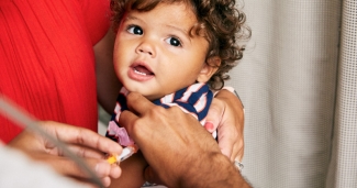 A child receiving a vaccination