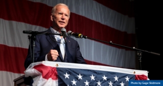 Presiden Biden giving a speech