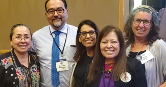 Alma GalvÃ¡n, MCH, MCNâs Senior Program Manager; Laszlo Madaras, MD, MPH, MCNâs Chief Medical Officer, Eva Galvez, MD, from MCNâs Board of Directors; Mily TreviÃ±o-Sauceda, Executive Director of Alianza Nacional de Campesinas, Inc.; and Amy Liebman, MPA, MCNâs Director of Environmental and Occupational Health, at PACT 2021.