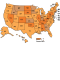 A map of the United States color coded by what type of pesticide reporting requirements are active for each state 