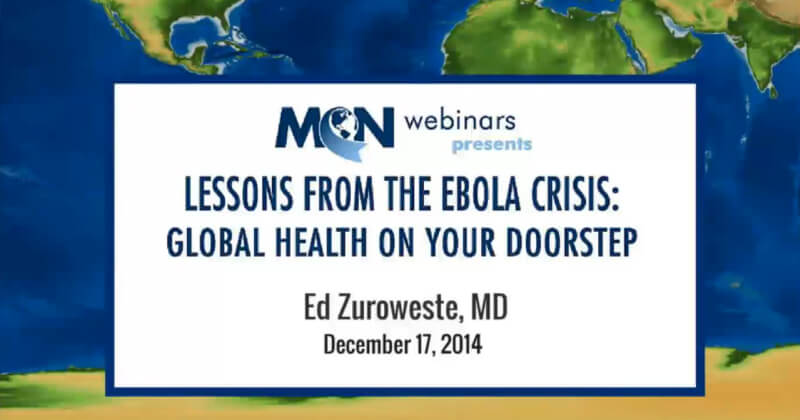 Lessons from the Ebola Crisis: Global Health on your Doorstep
